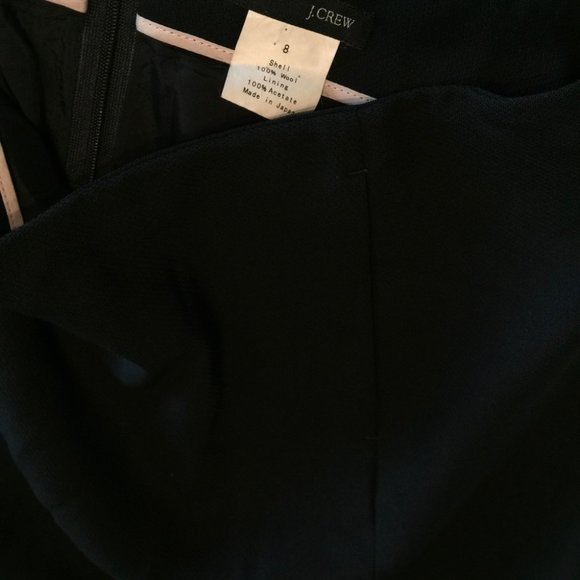 Lined Wool Zip Up Skirt Work Suit Black - Picture 3 of 4